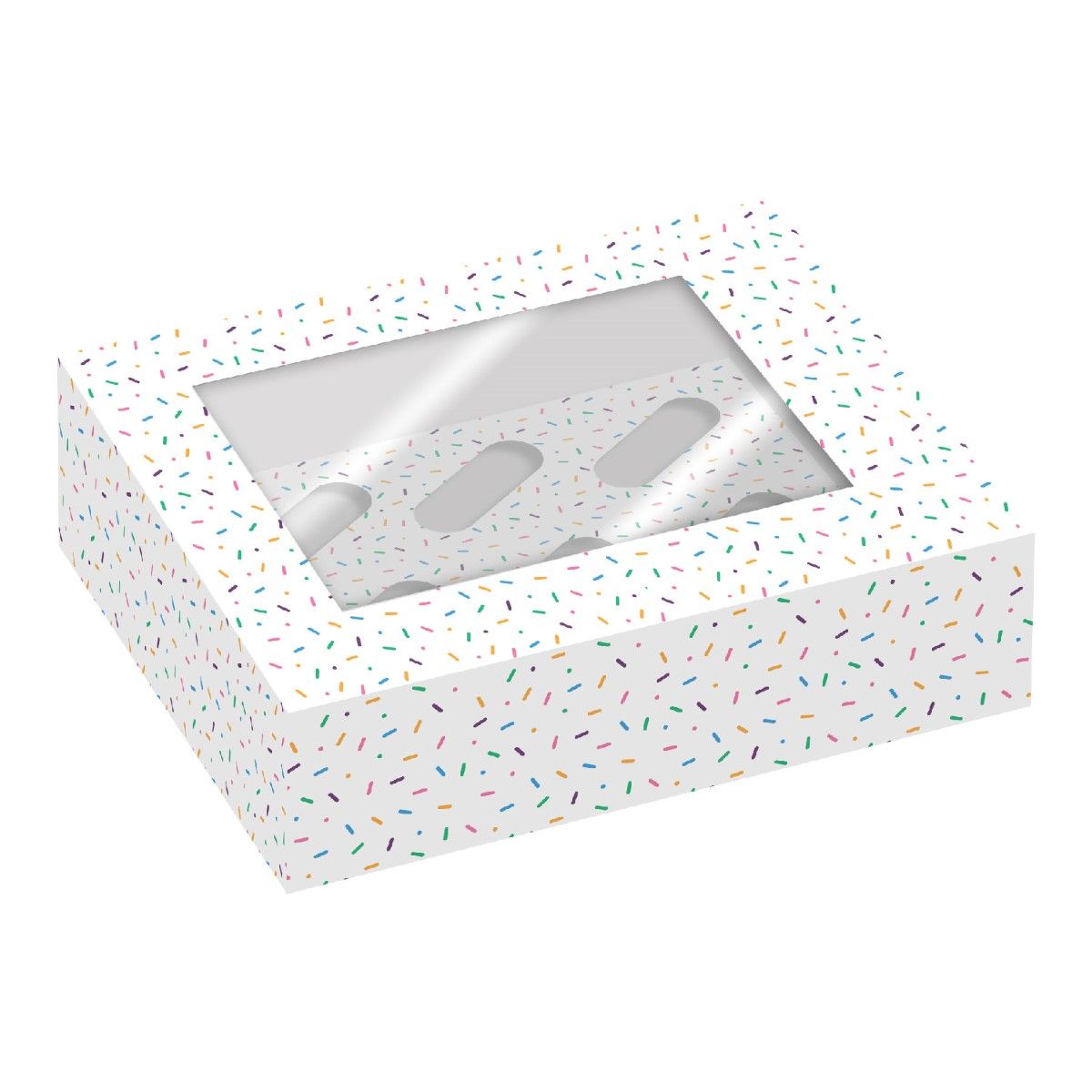 CUPCAKE BOX 6ER/2 KEKSSCHACHTEL SPRINKLE