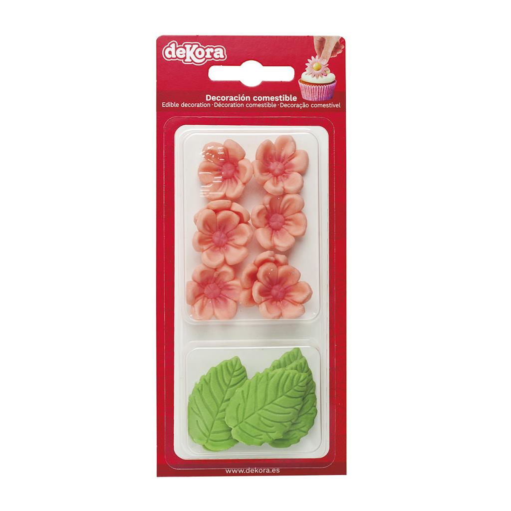 ZUCKERBLUMEN MIT BLÄTTERNPINK