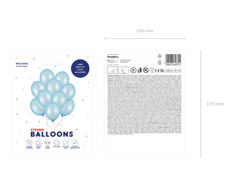 BALLONS METALLIC BABYBLUE