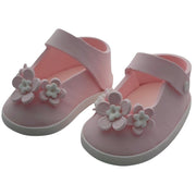 BABYSCHUHE ZUCKERFIGUR ROSA MIT BLUMEN