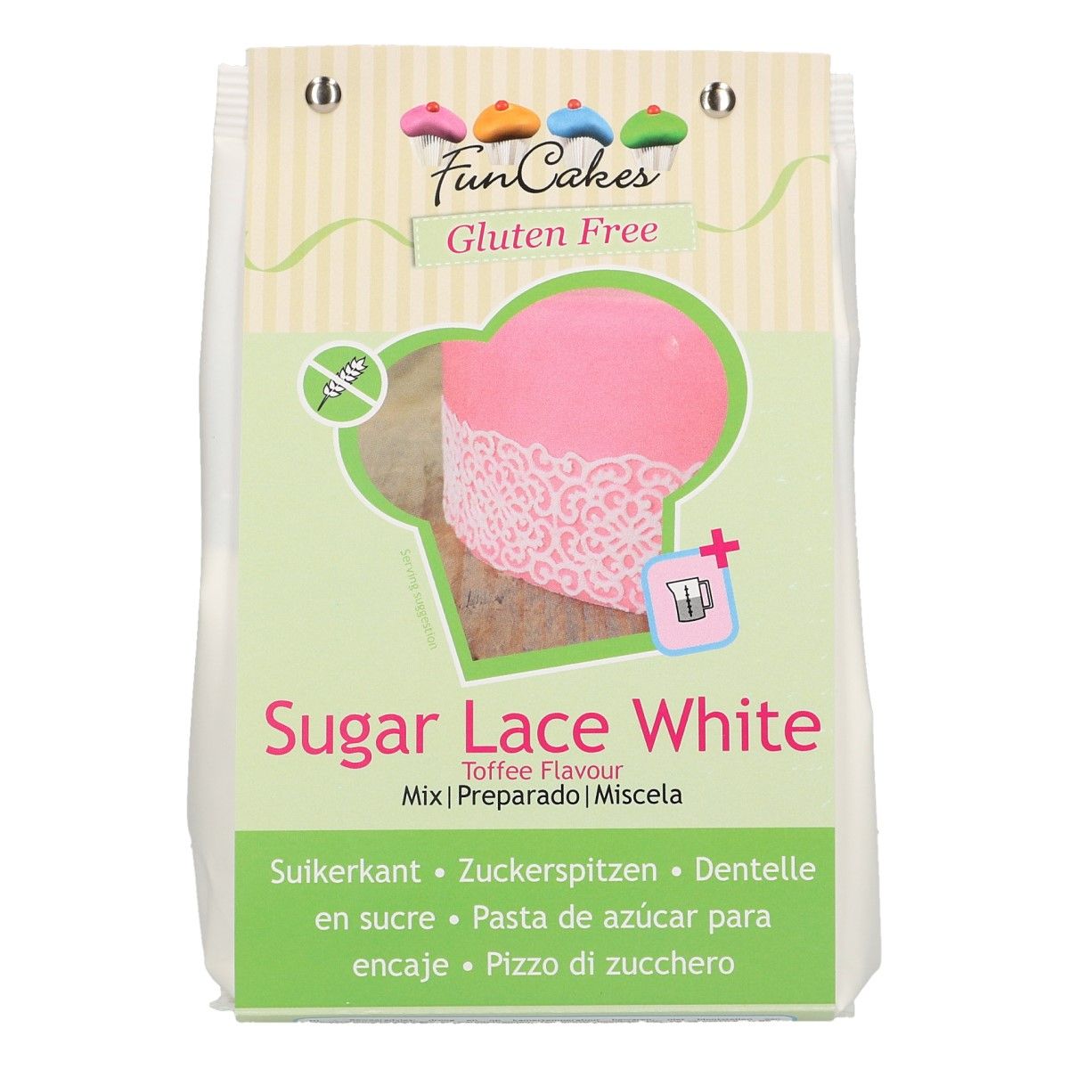 FUNCAKES SUGAR LACE GLUTENFREI WEIß