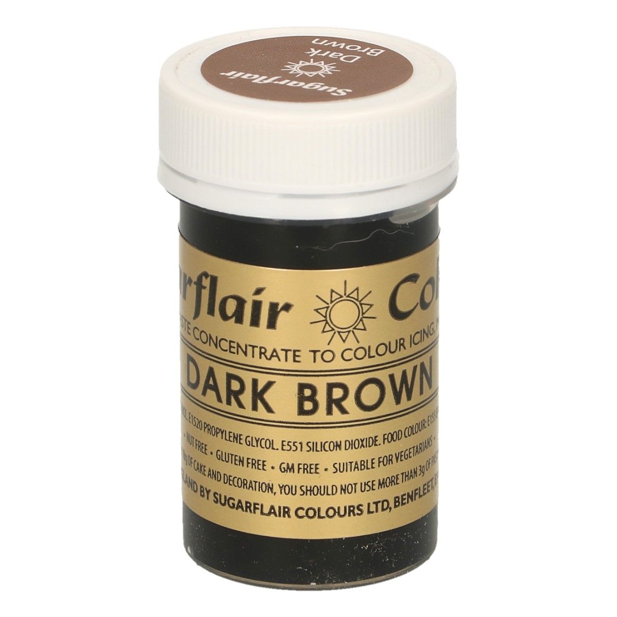 SUGARFLAIR PASTENFARBE - DARK BROWN