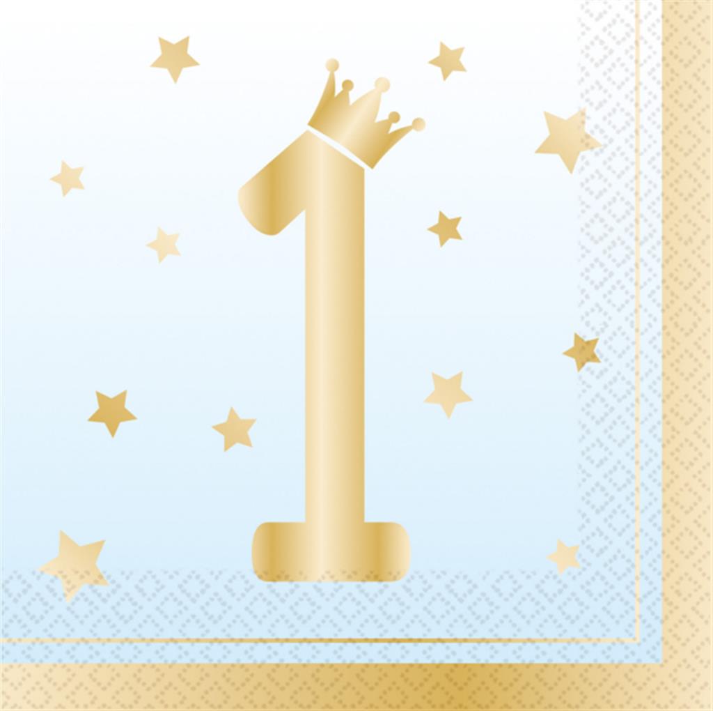 BLUE OMBRE 1ST B-DAY SERVIETTEN