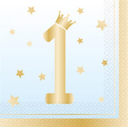 BLUE OMBRE 1ST B-DAY SERVIETTEN