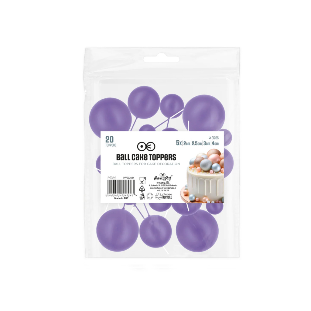 TOPPER KUGELN MATT LILA 20-ER SET