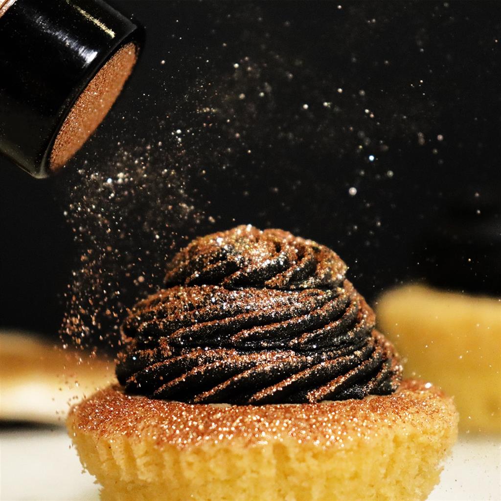 ESSBARER GLITZERSTAUB ROSEGOLD