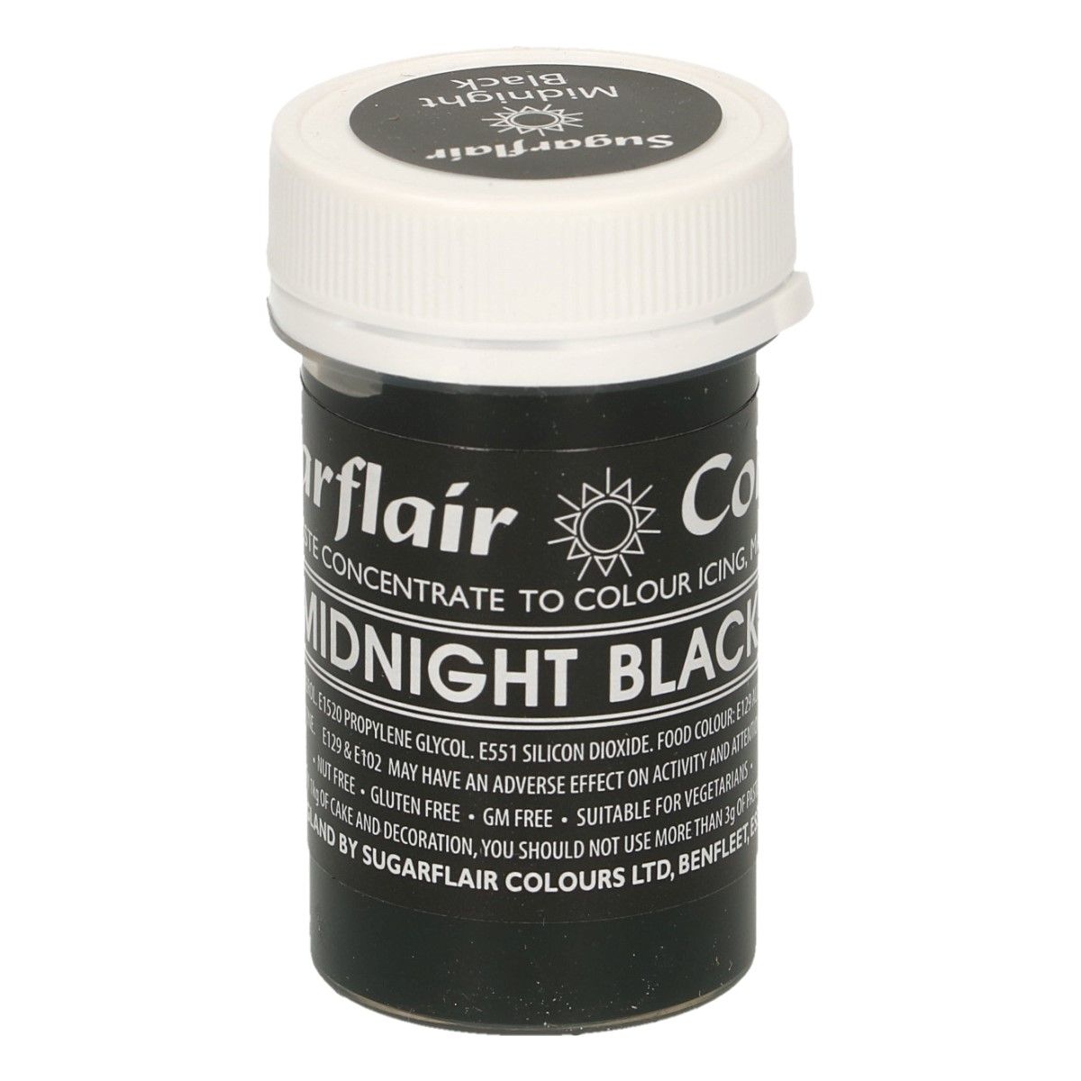 SUGARFLAIR PASTENFARBE PASTEL - MIDNIGHT BLACK
