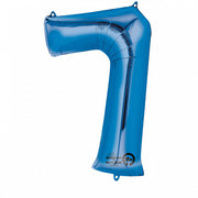 ZAHL BLAU - 7  2829101 FOLIENBALLON 58 X 88 CM