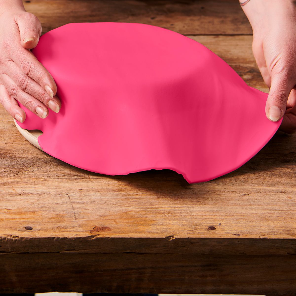 Ausgerolltes Fondant Hot Pink