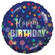 IRIDESCENT H-BIRTHDAY FOLIENBALLON 43 CM