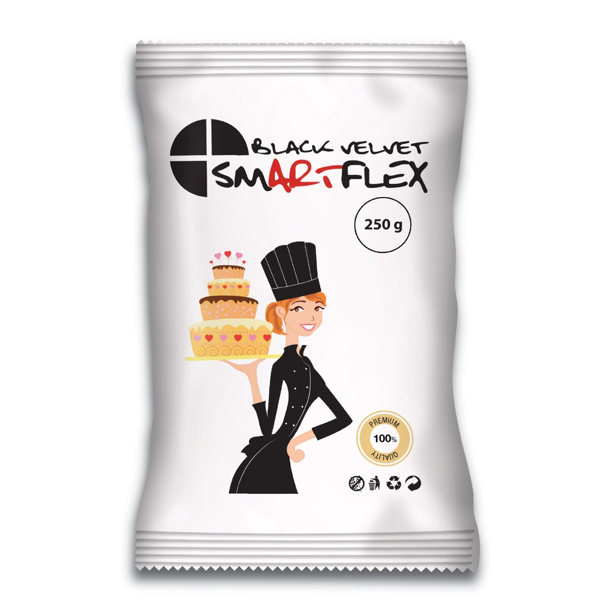 SMARTFLEX FONDANT BLACK 250G