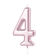 KERZE NUMMER 4 ROSEGOLD