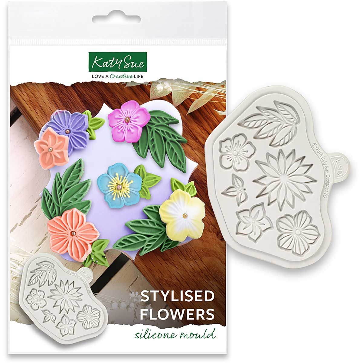 KS SILICON MOULD STYLISED FLOWERS