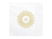 SERVIETTEN ERSTKOMMUNION GOLD - IHS