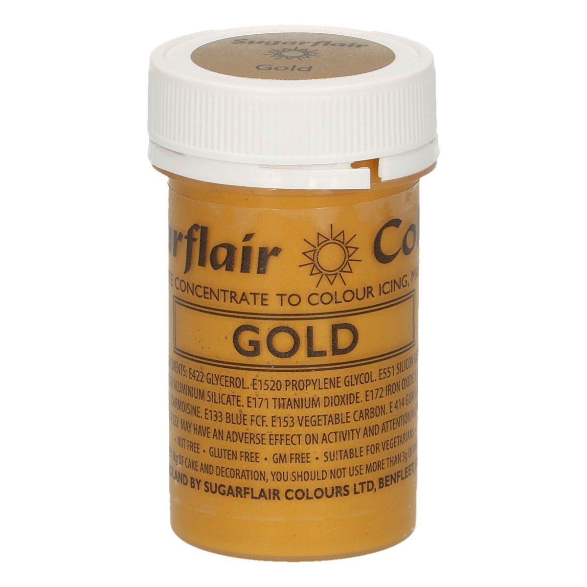 SUGARFLAIR PASTENFARBE SATIN - GOLD