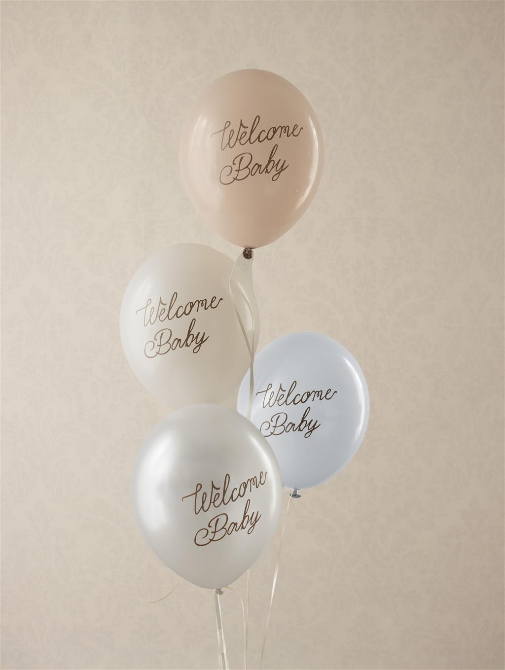 WELCOME BABY BALLON BLAU MIX