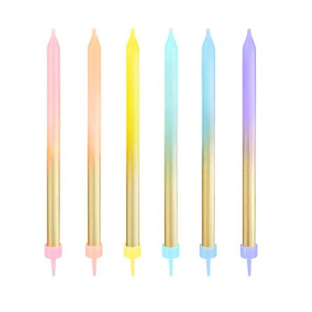 KERZEN GOLD-REGENBOGEN/6