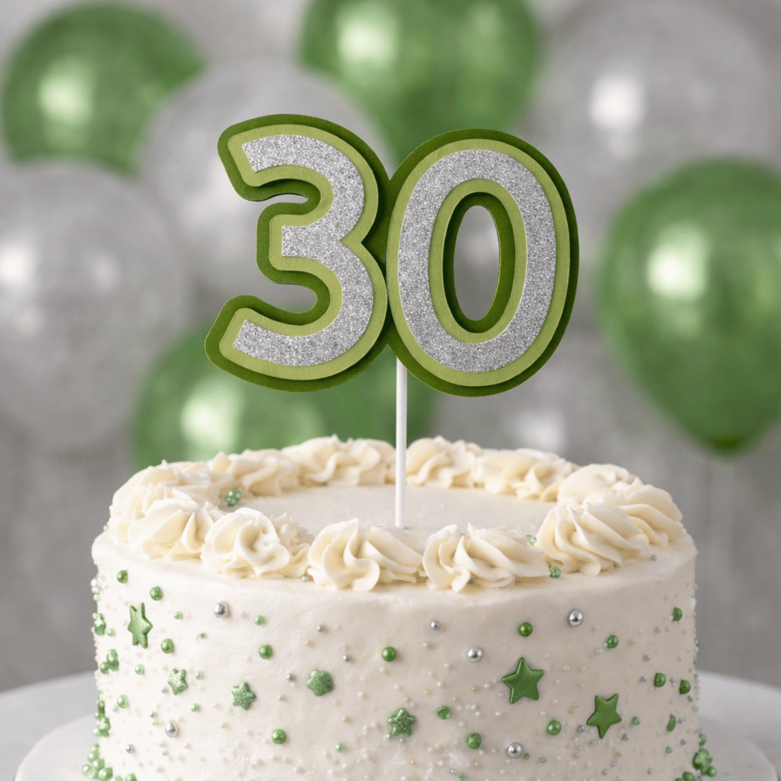 Cake Topper Zahl Geburtstag mit Torte