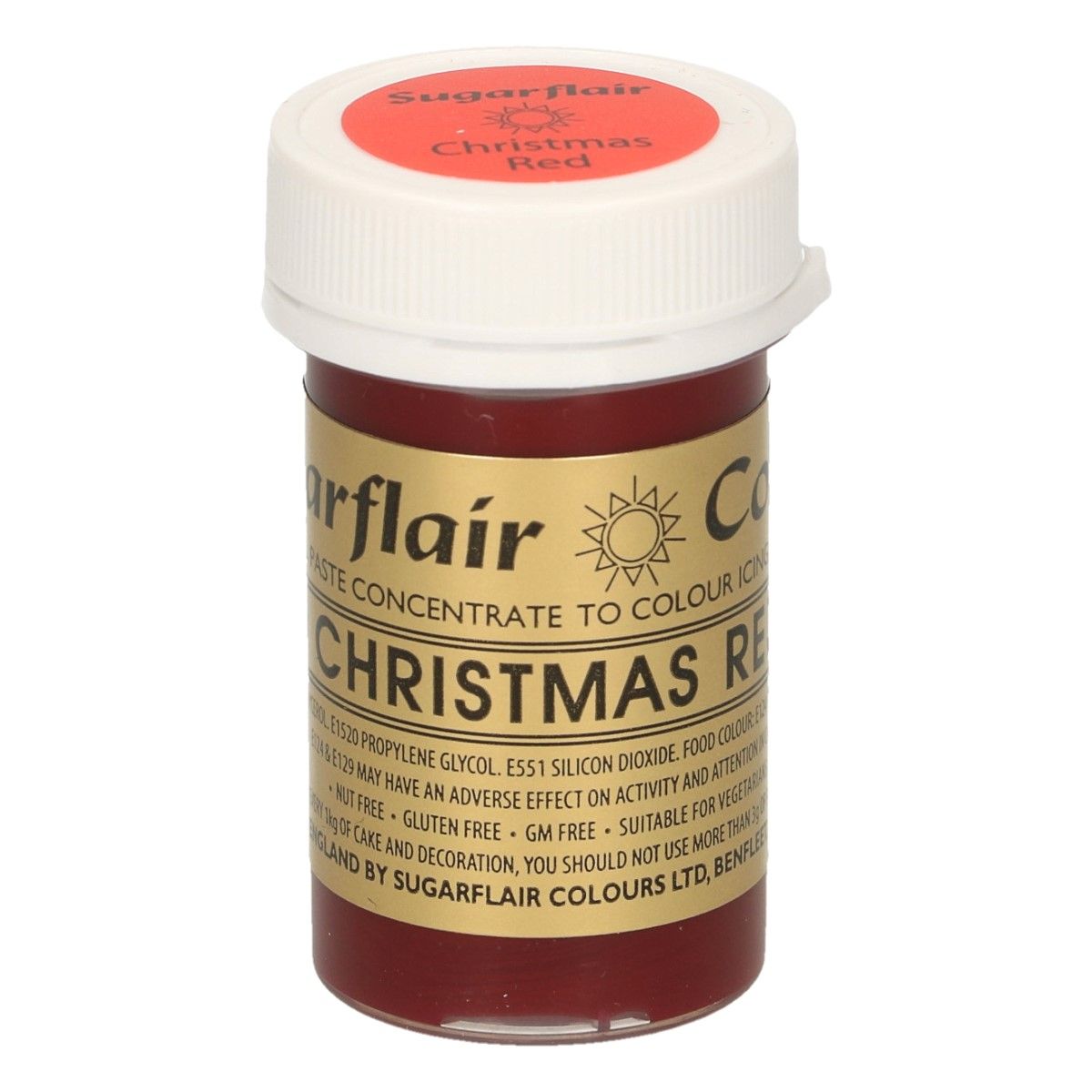 SUGARFLAIR PASTENFARBE - CHRISTMAS RED