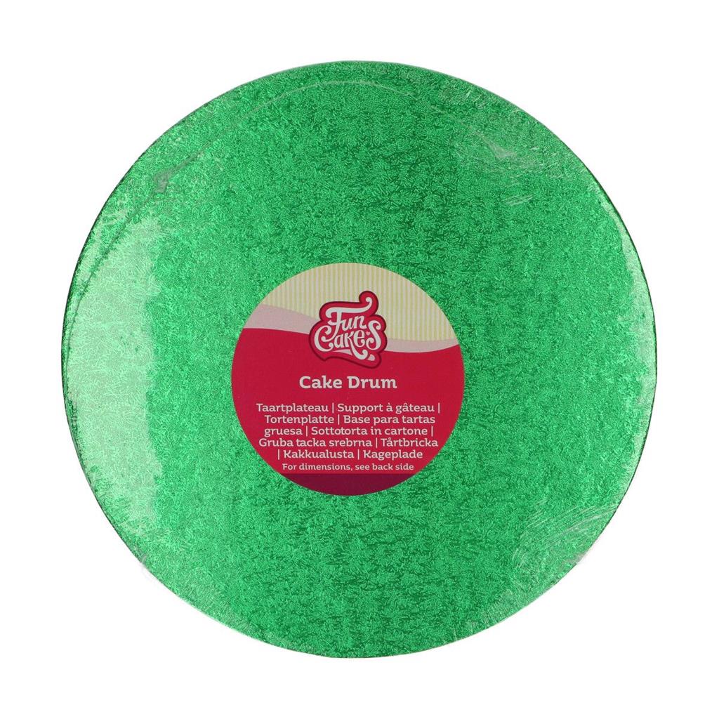 CAKE DRUM, GRÜN, RUND¸ 25CM