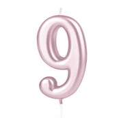 KERZE NUMMER 9 ROSEGOLD