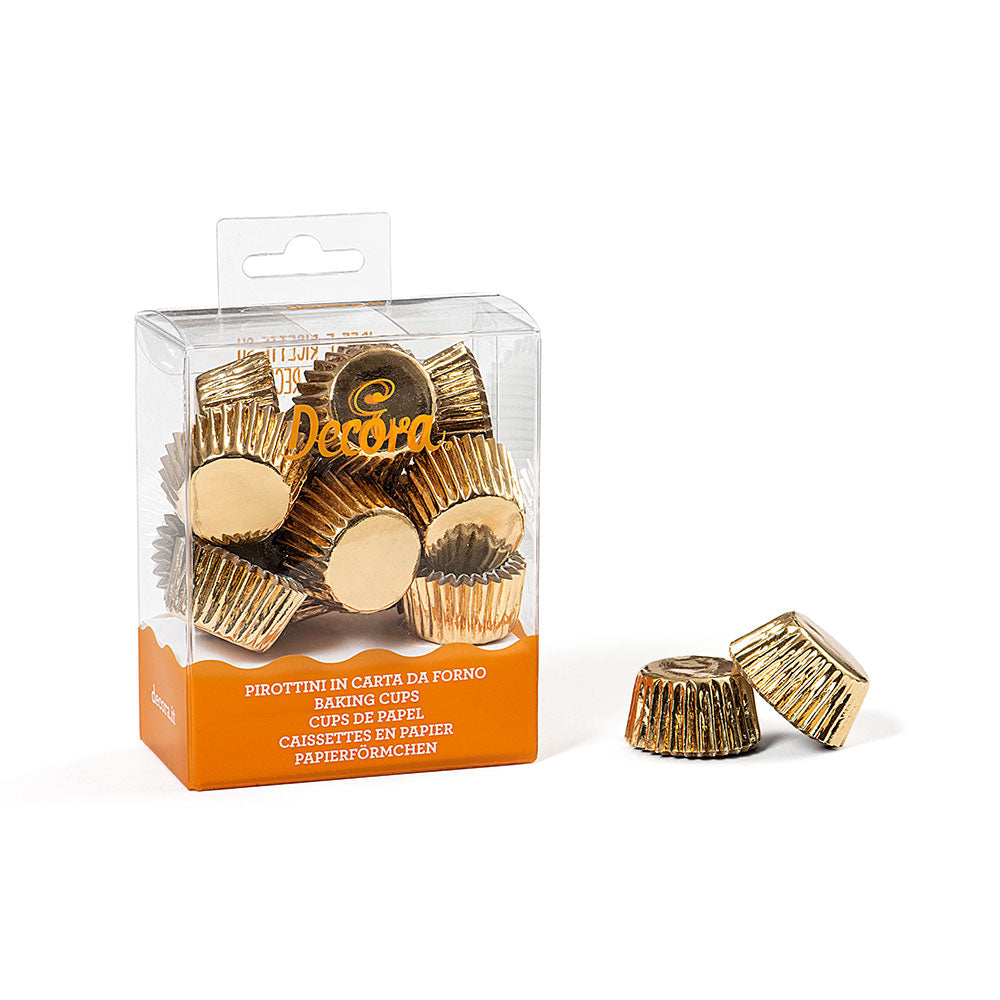 MINI-BAKING CUPS PRALINENFORM GOLD/180