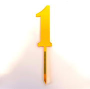 CAKE TOPPER ACRYL GOLD ZAHL 1
