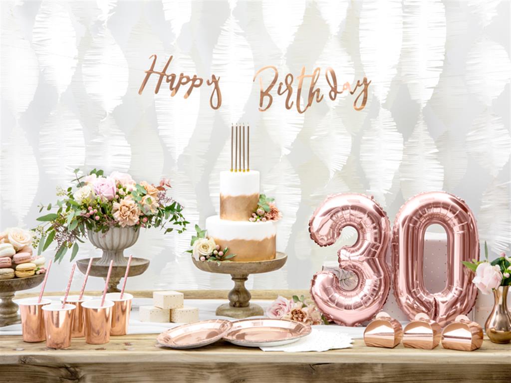 Banner Happy Birthday Rose Gold
