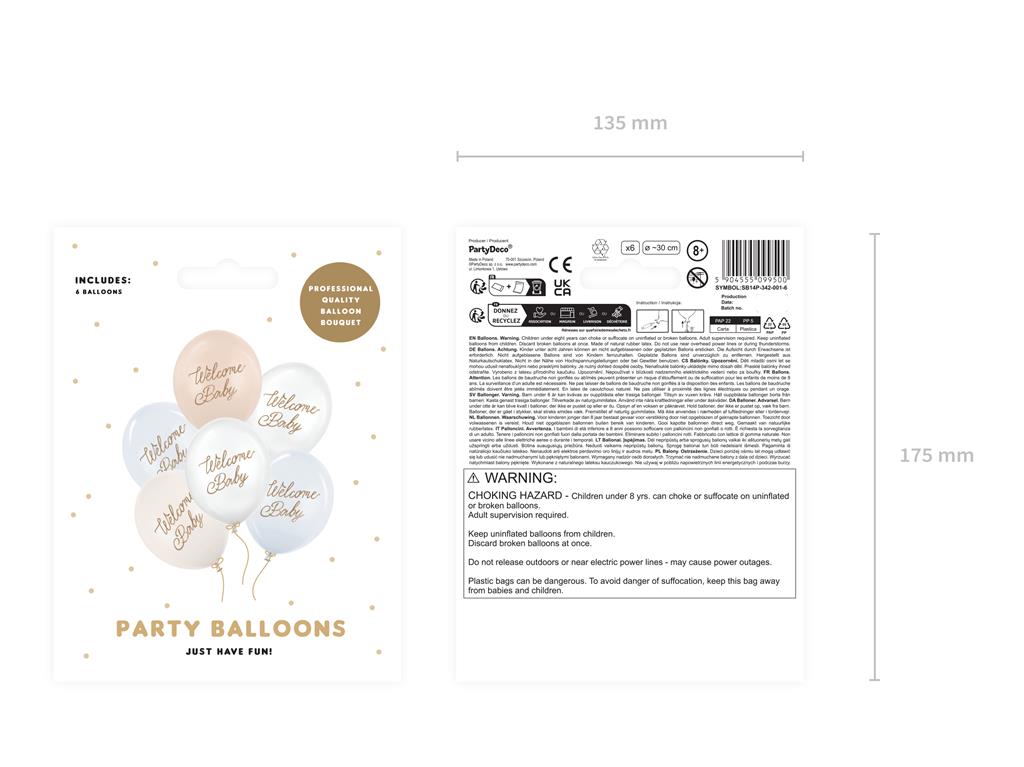 WELCOME BABY BALLON BLAU MIX