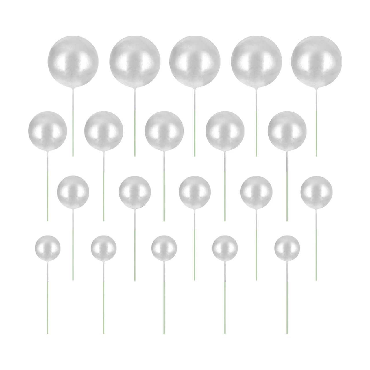 TOPPER KUGELN SILBER 20-ER SET