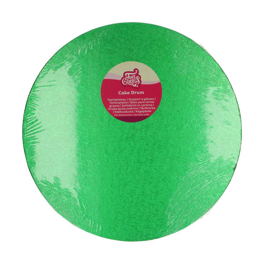CAKE DRUM, GRÜN, RUND¸ 35,5 CM