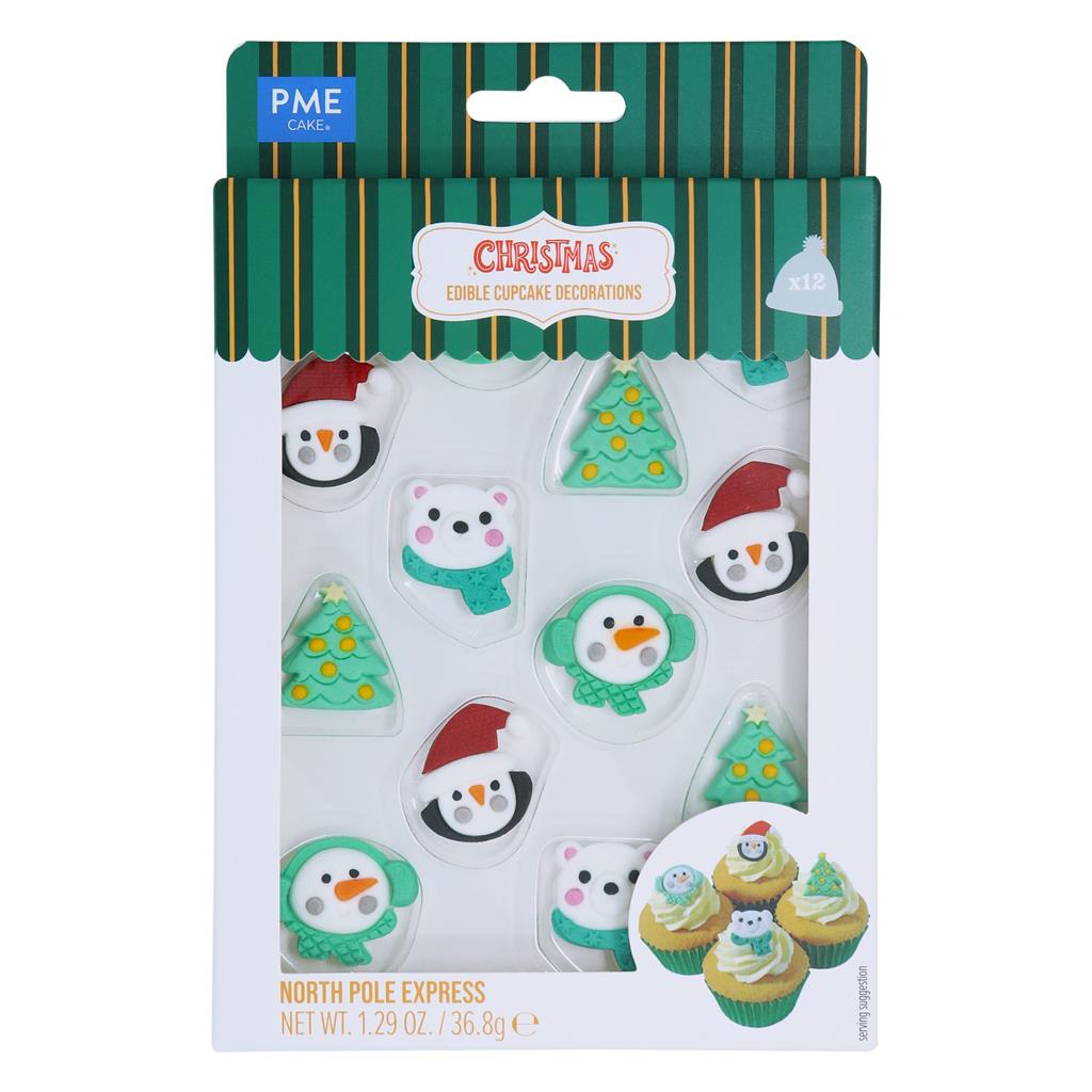 CUPCAKE TOPPER ZUCKERFIG.CHRISTMAS-NORTHPOLEEXPRES