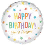 STARS HAPPY BIRTHDAY FOLIENBALLON 43 CM