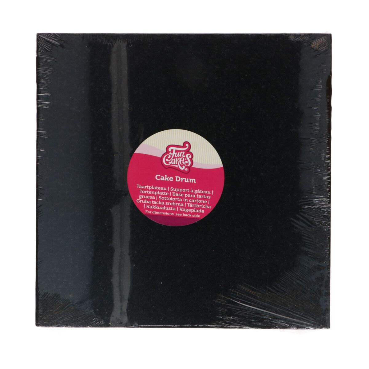 CAKE DRUM SCHWARZ QUADR.30X30CM