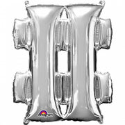 SYMBOL SILBER # FOLIENBALLON 68 X 83 CM
