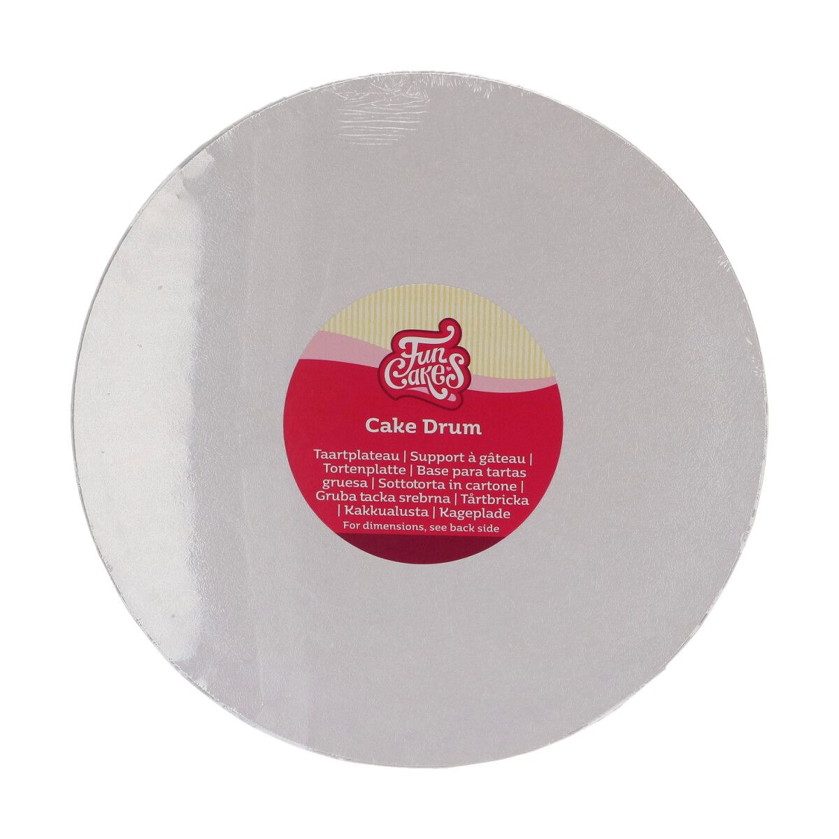 CAKE DRUM, WEISS, RUND¸ 25 CM