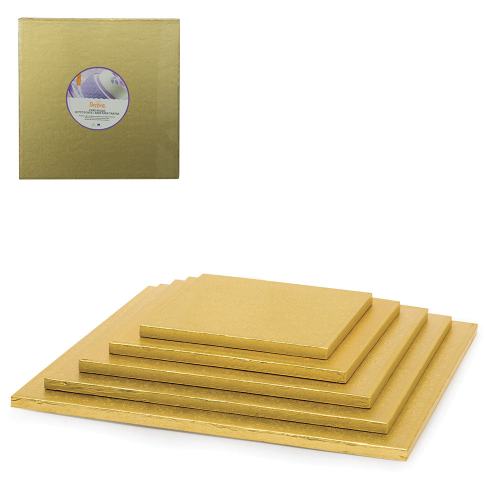 CAKE DRUM GOLD QUADRATISCH 35X35 CM