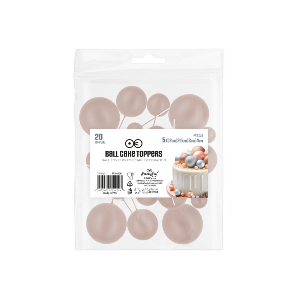 TOPPER KUGELN MATTBEIGE 20-ER SET