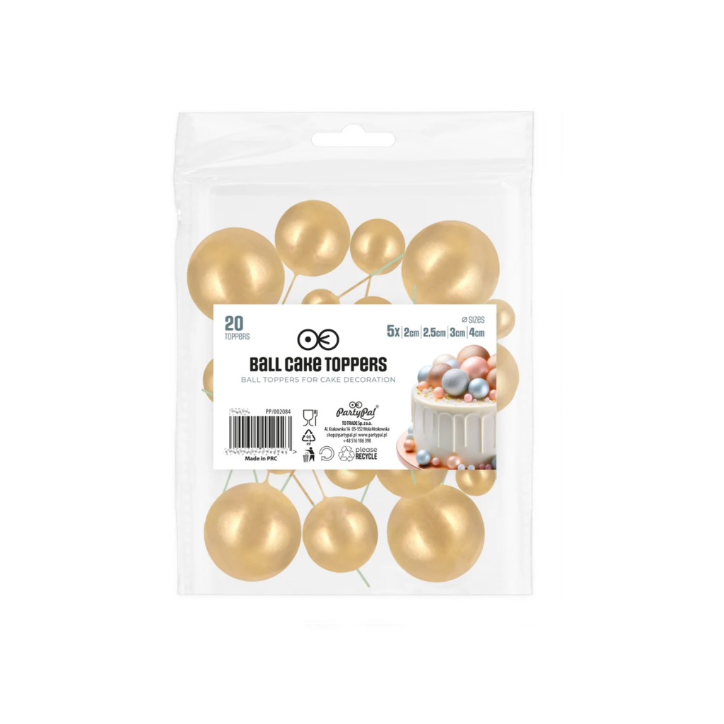 TOPPER KUGELN GOLD 20-ER SET