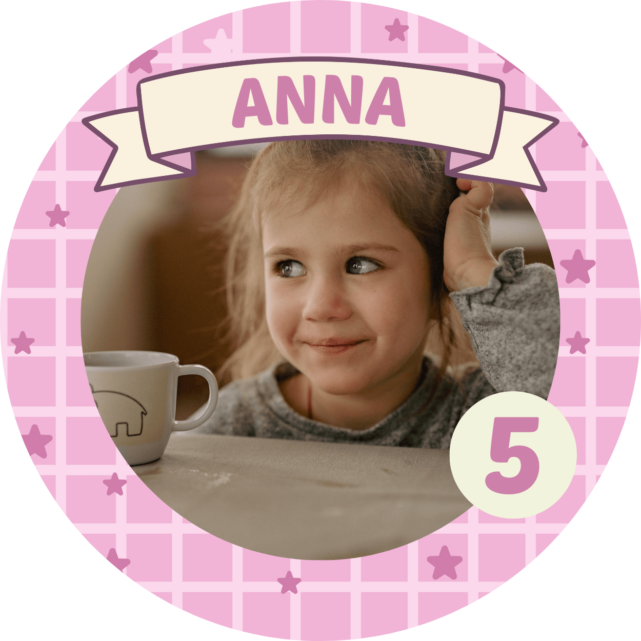 Foto Tortenaufleger Rund Rosa