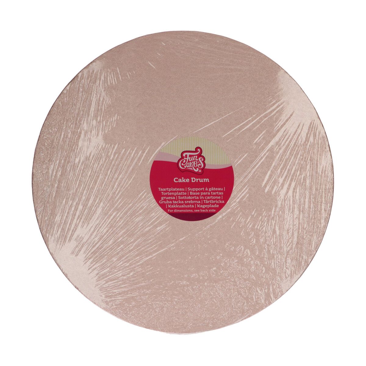 CAKE DRUM ROSE GOLD, RUND35CM