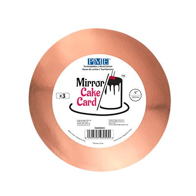 MIRROR CAKE CARD 15 CM ROSEGOLD/3