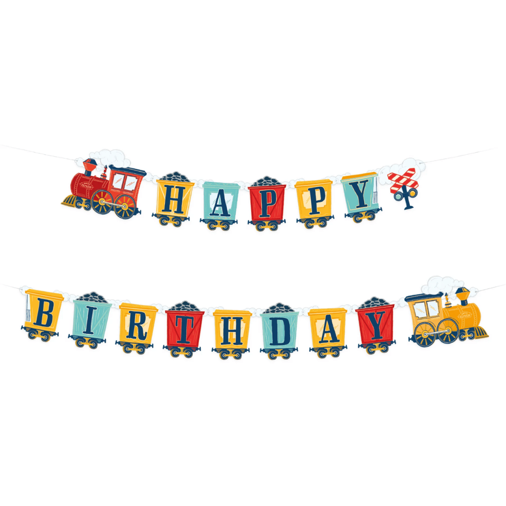 Lokomotive Happy-Birthday Banner
