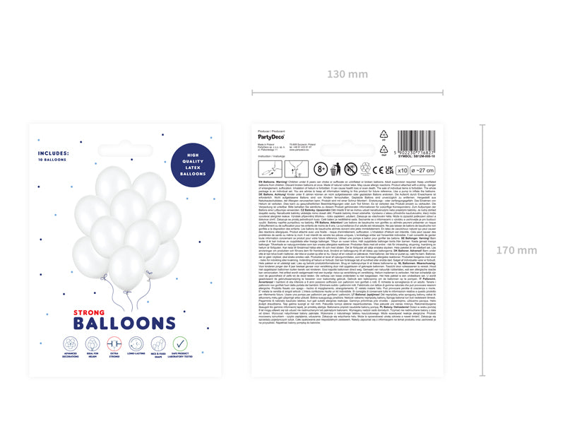 BALLONS METALLIC WHITE