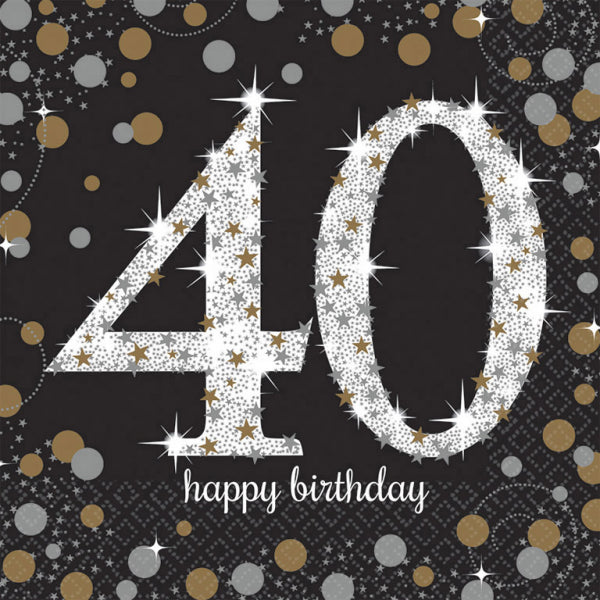 SPARKL. CELEBRATION GOLD 40 - SERVIETTEN