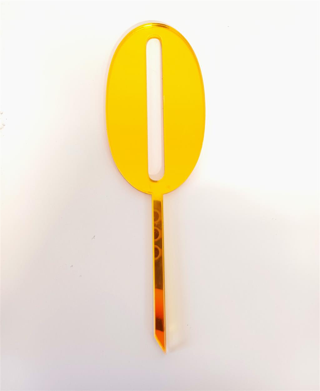 CAKE TOPPER ACRYL GOLD ZAHL 0