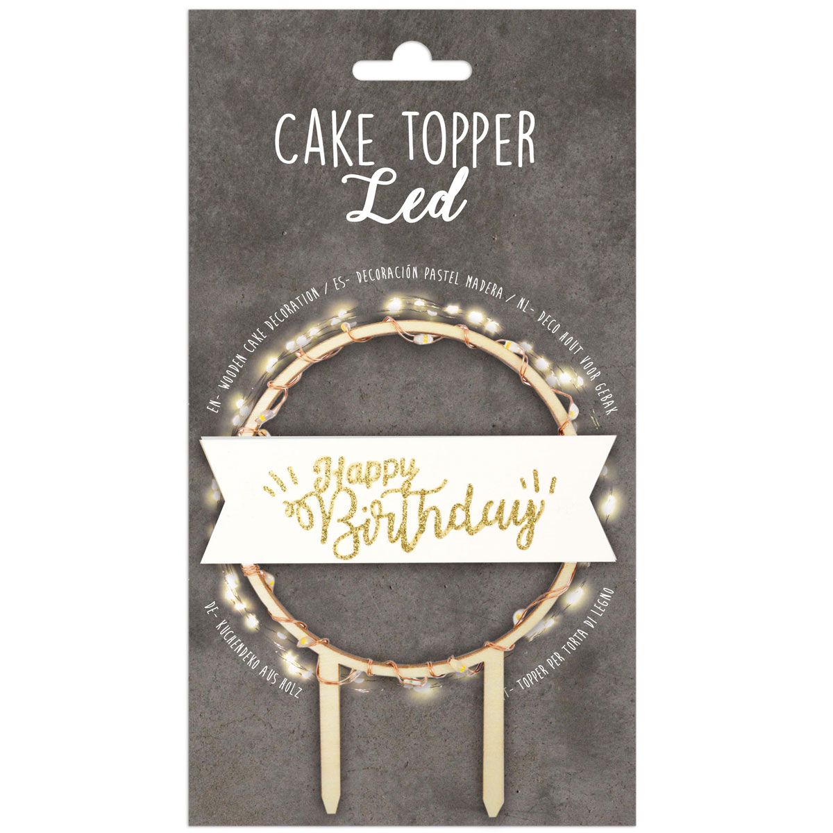SC CAKE TOPPER LED HAPPY BIRTHDAY