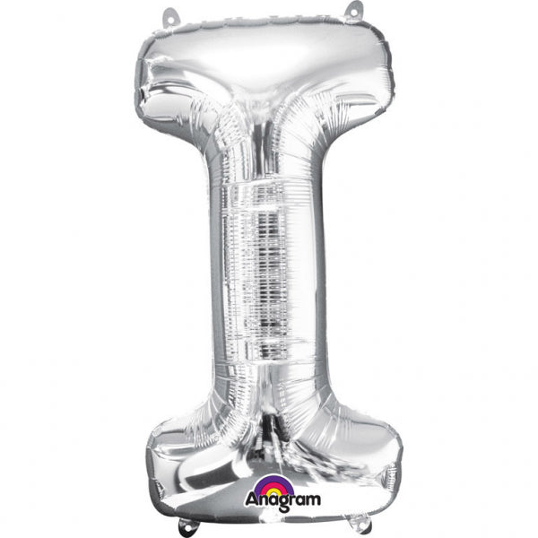 BUCHSTABE SILBER - I FOLIENBALLON 45 X 81 CM