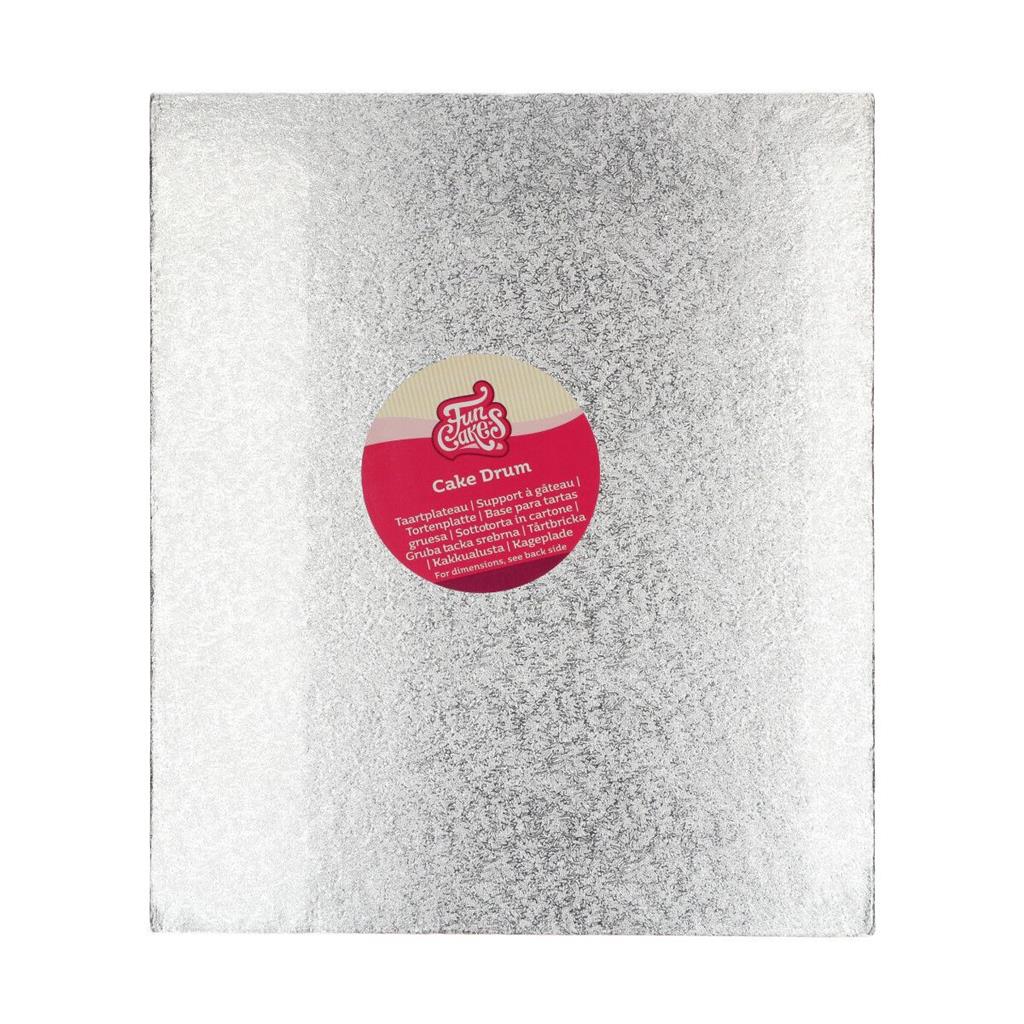 CAKE DRUM-SILBER RECHTECKIG 45,5X35,5 CM