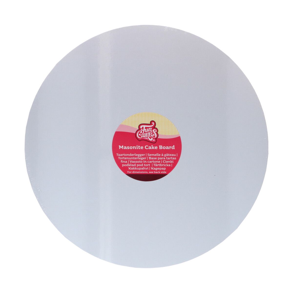 MASONITE CAKE BOARD 25CM WEISS